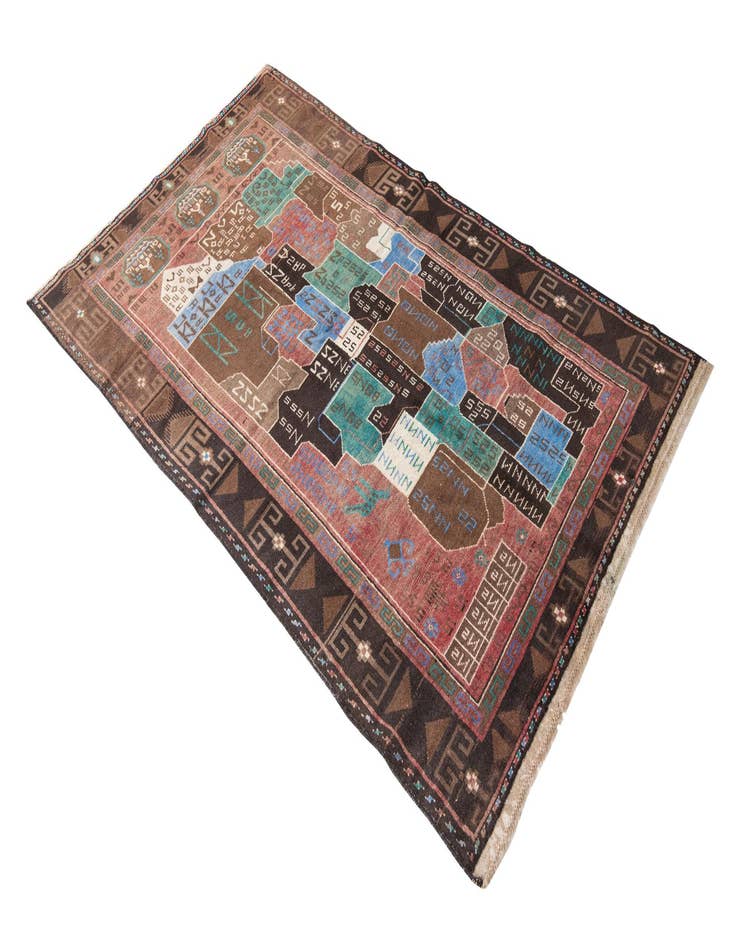 Detail image of 3' 9 x 6' 8  Hand Knotted Ultra Vintage Persian Wool Rug