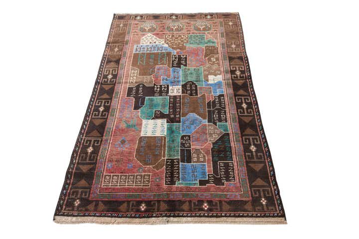 3' 9 x 6' 8 Hand Knotted Ultra Vintage Persian Wool Rug
