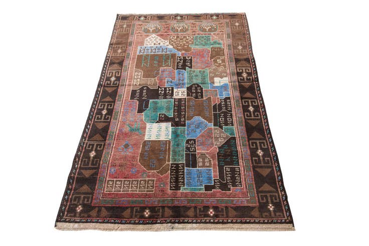 Detail image of 3' 9 x 6' 8 Hand Knotted Ultra Vintage Persian Wool Rug