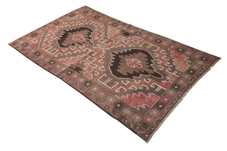 Detail image of 105cm x 190cm anudado a mano Ultra Vintage Alfombra Persa Lana