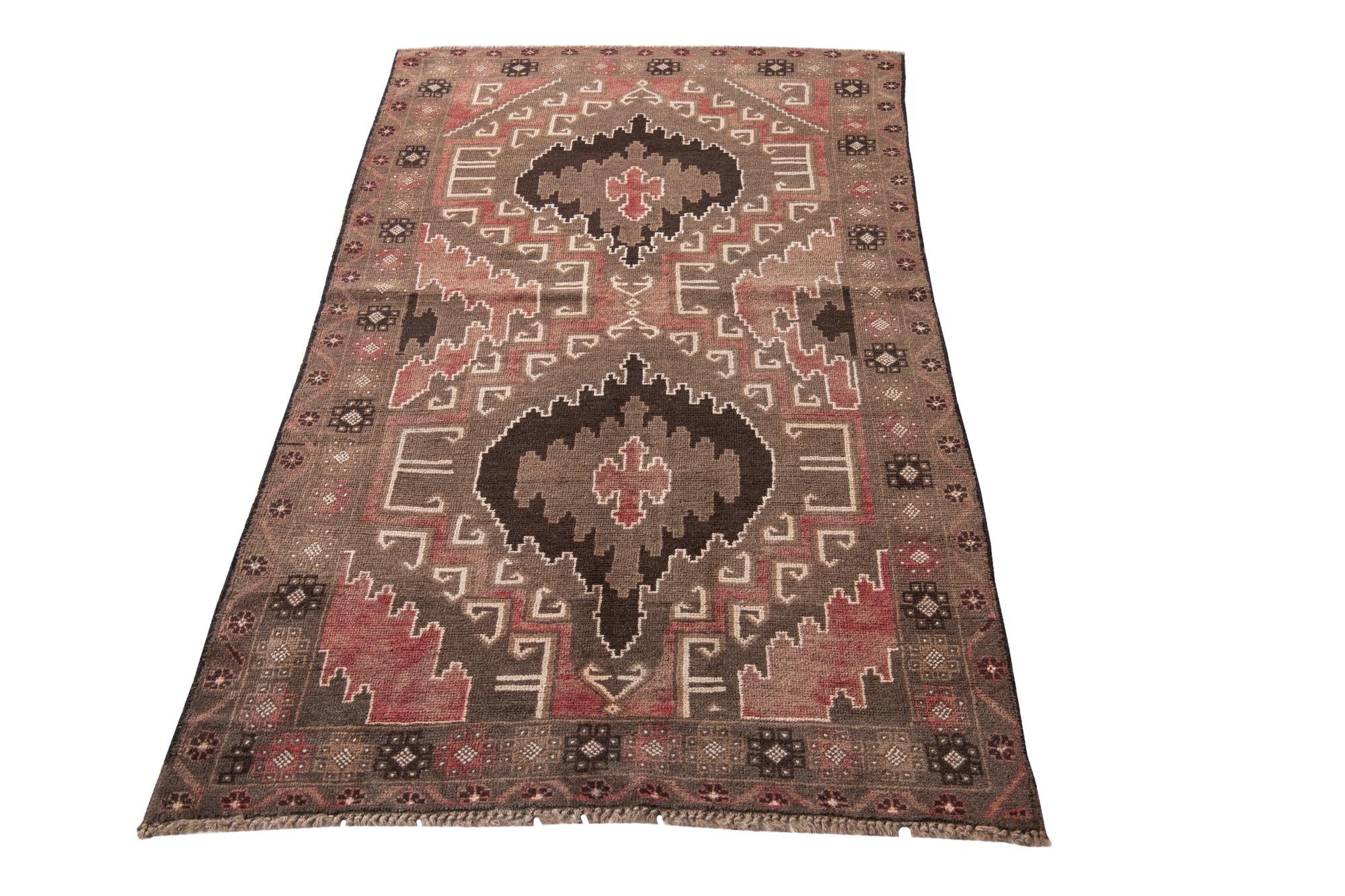 3' 5 x 6' 3 Hand Knotted Ultra Vintage Persian Wool Rug