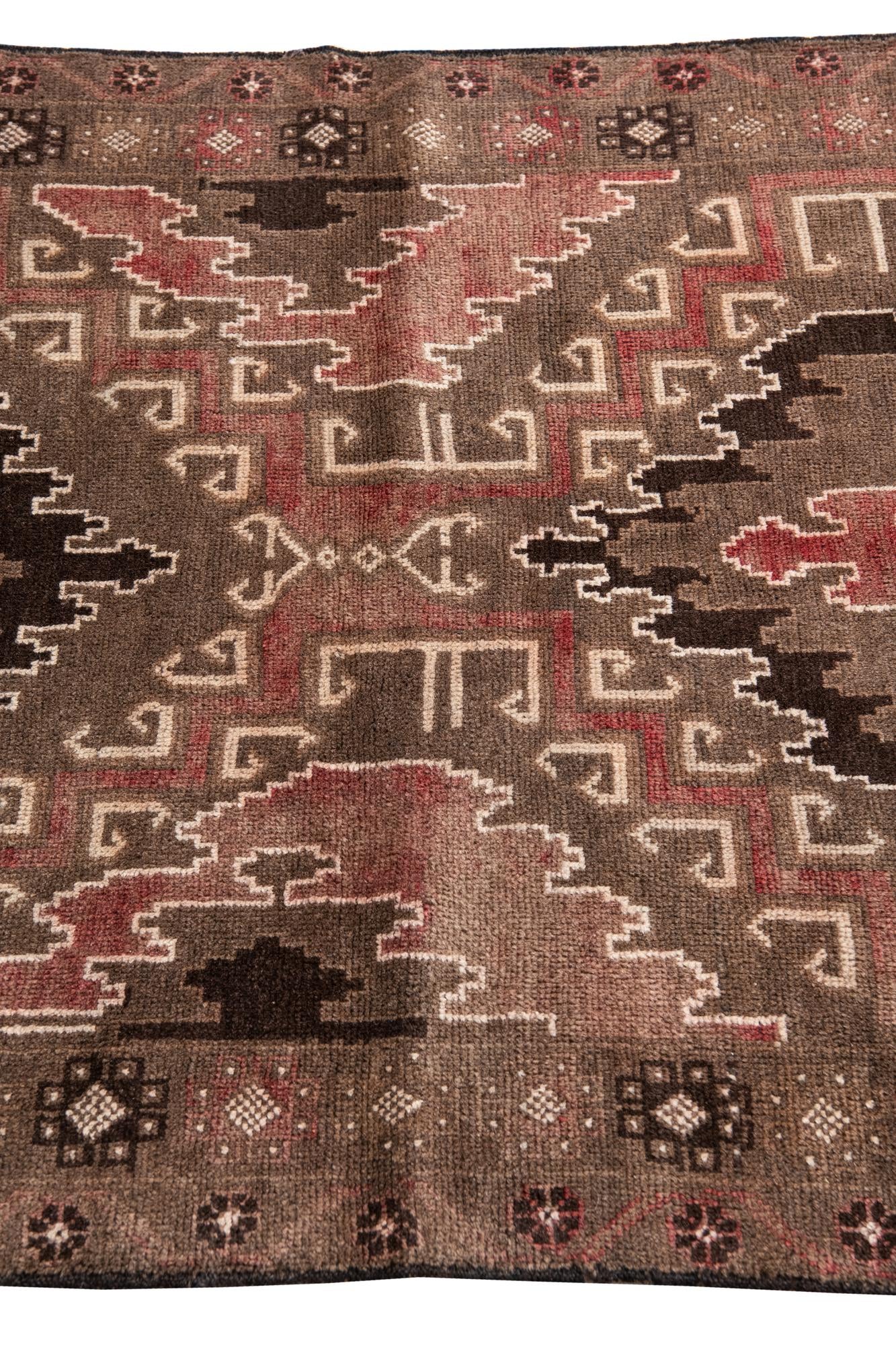3' 5 x 6' 3 Hand Knotted Ultra Vintage Persian Wool Rug