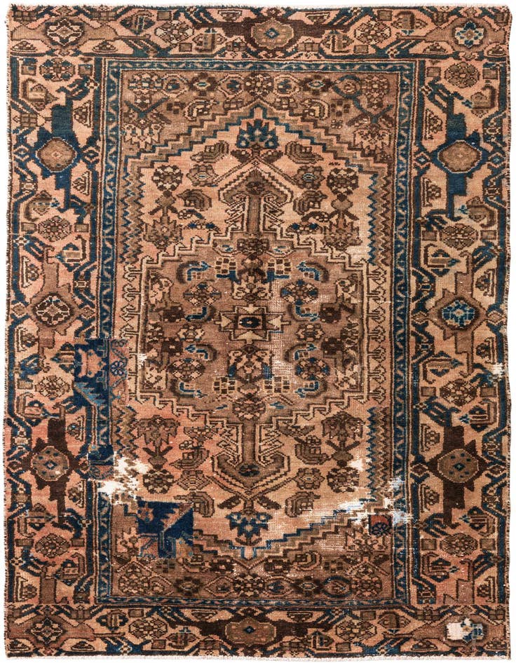 Detail image of 4' x 6' 5 Hand Knotted Ultra Vintage Persian Wool Rug