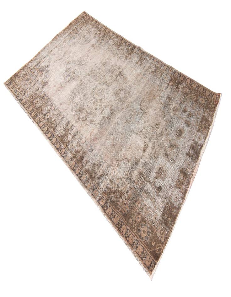 Detail image of 4' 2 x 6' 10  Hand Knotted Ultra Vintage Persian Wool Rug