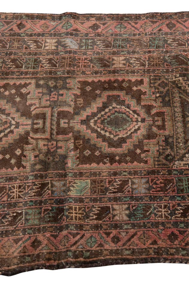 Detail image of 2' 8 x 3' 10 Hand Knotted Ultra Vintage Persian Wool Rug