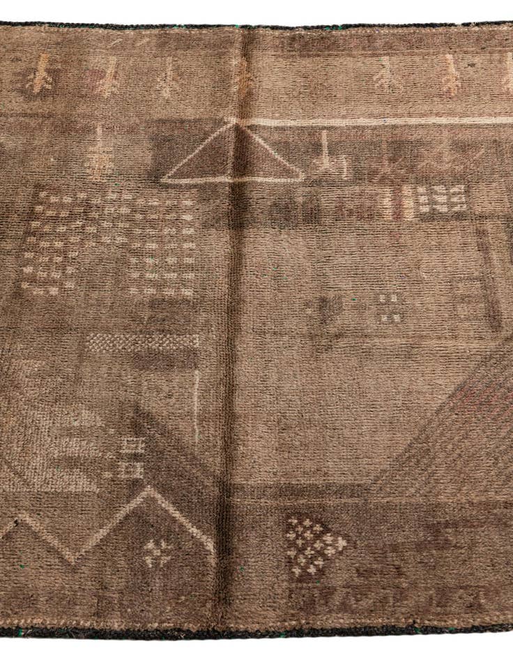 Detail image of 2' 10 x 5'  Hand Knotted Ultra Vintage Persian Wool Rug