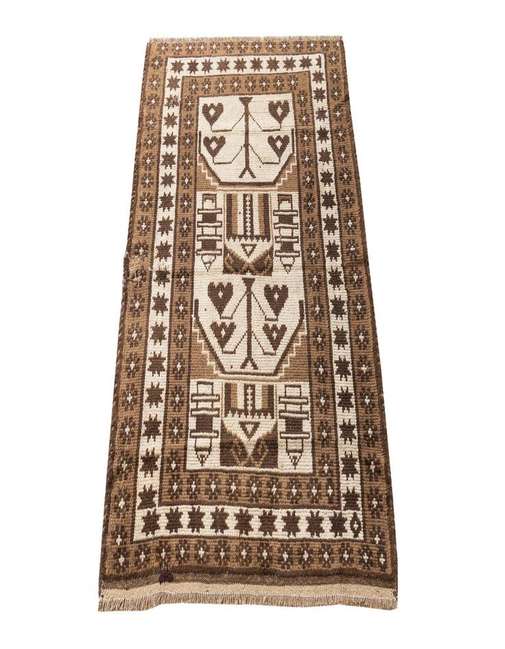 Detail image of 3' x 4' 5  Hand Knotted Ultra Vintage Persian Wool Rug