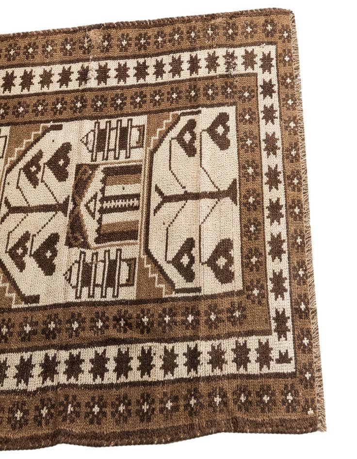 Detail image of 3' x 4' 5  Hand Knotted Ultra Vintage Persian Wool Rug