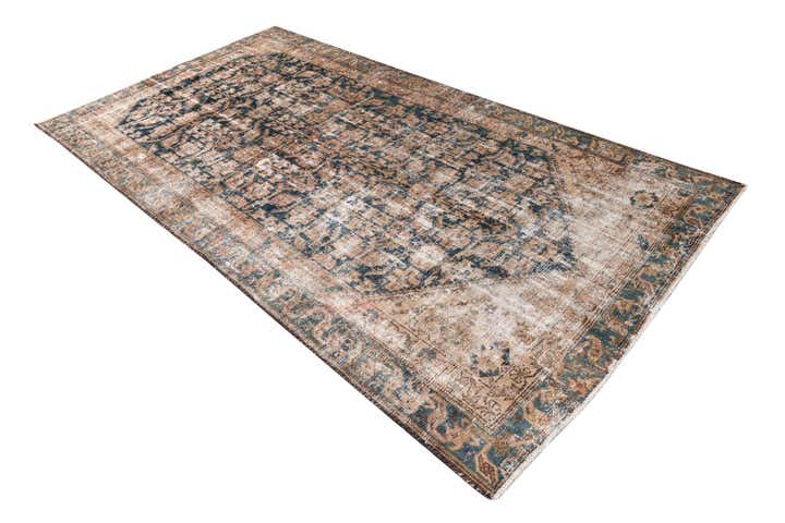 4' 10 x 8' 10 Hand Knotted Ultra Vintage Persian Wool Rug