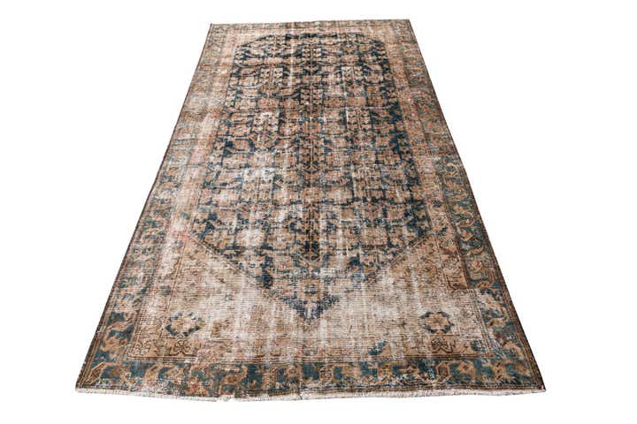 4' 10 x 8' 10 Hand Knotted Ultra Vintage Persian Wool Rug