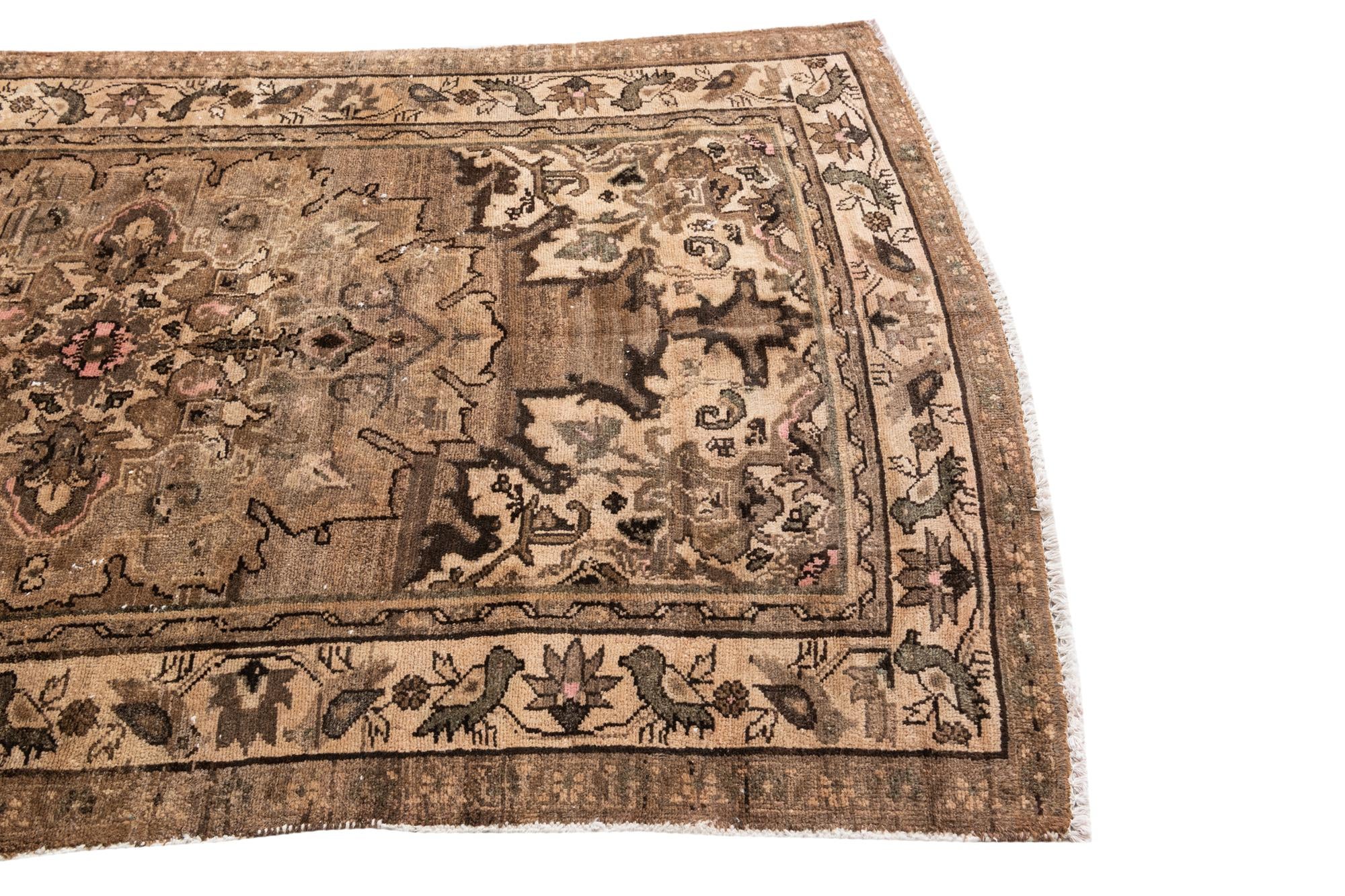 4' 2 x 5' 3 Hand Knotted Ultra Vintage Persian Wool Rug