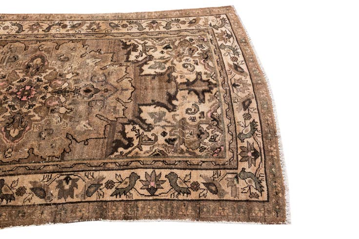 Detail image of 4' 2 x 5' 3 Hand Knotted Ultra Vintage Persian Wool Rug