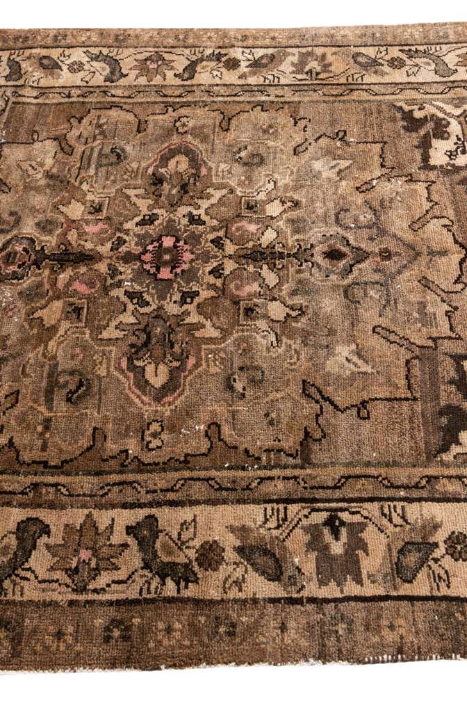 4' 2 x 5' 3 Hand Knotted Ultra Vintage Persian Wool Rug