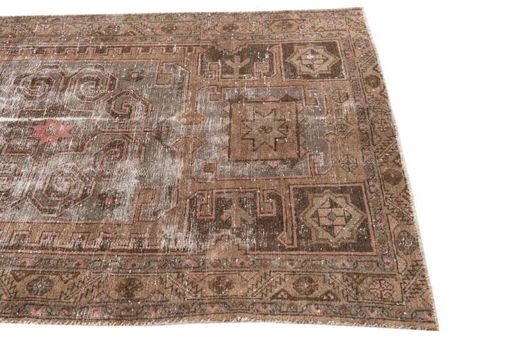 Detail image of 4' 3 x 6' 3 Hand Knotted Ultra Vintage Persian Wool Rug