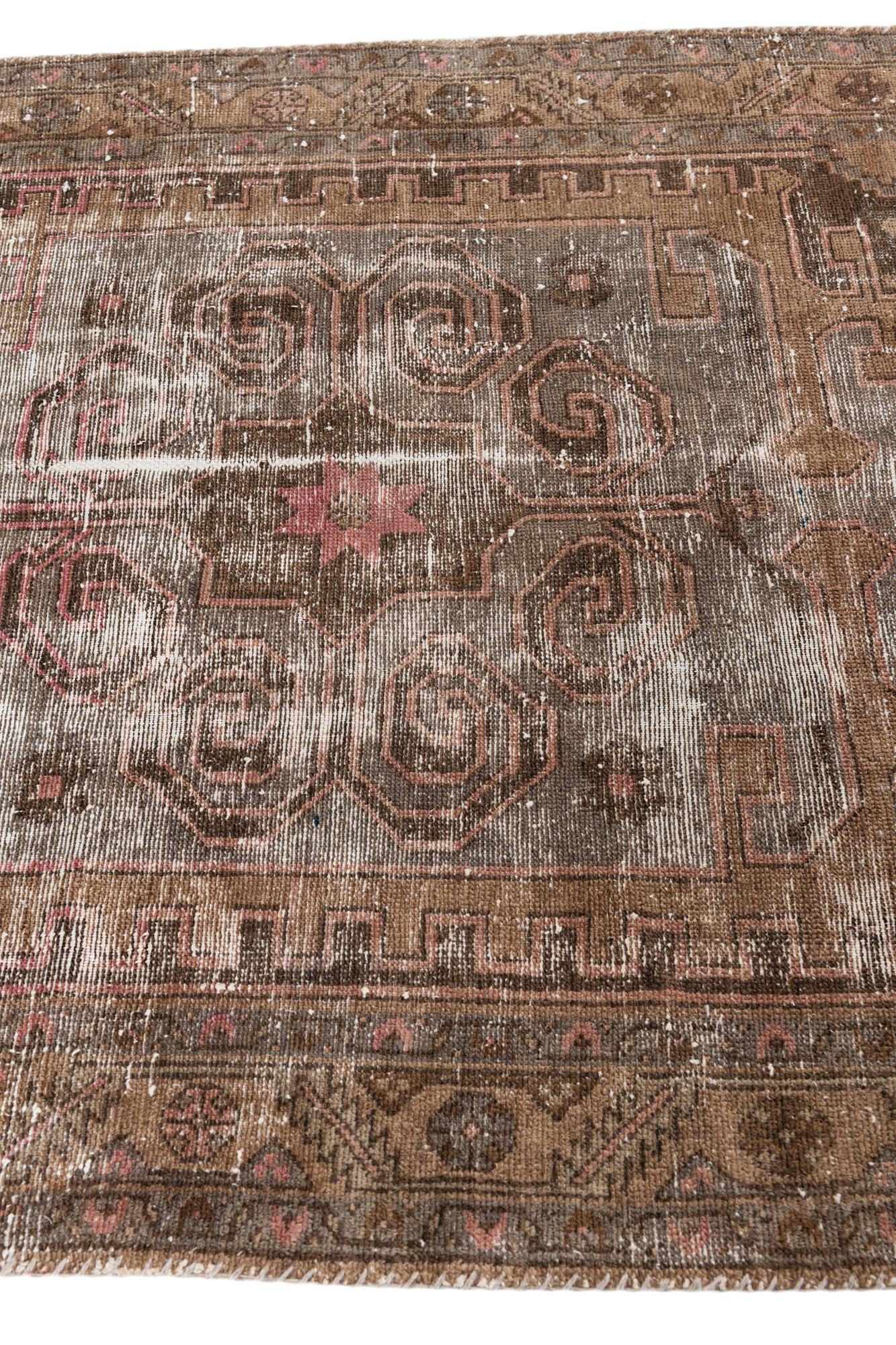 4' 3 x 6' 3 Hand Knotted Ultra Vintage Persian Wool Rug