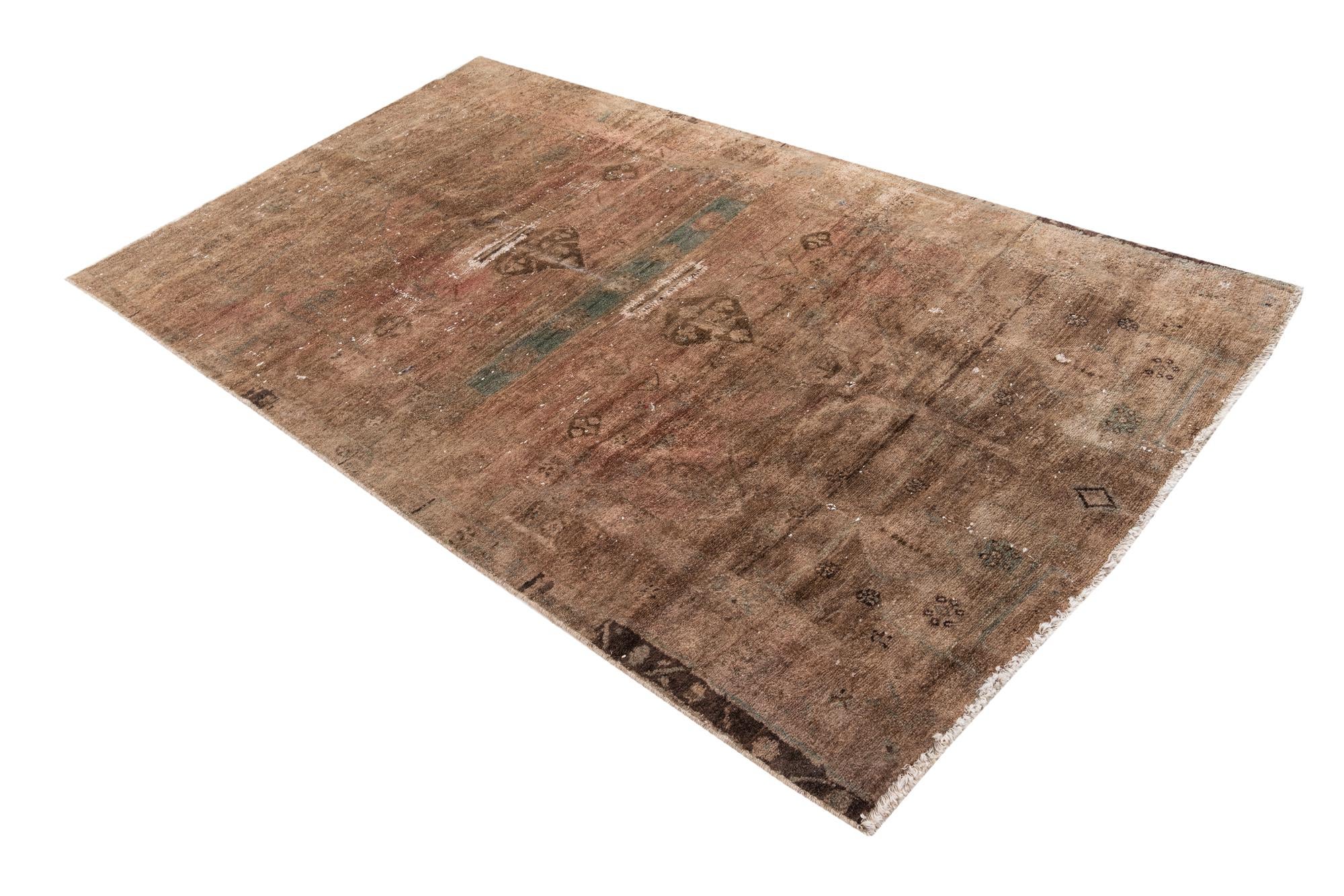 4' 10 x 8' 3 Hand Knotted Ultra Vintage Persian Wool Rug