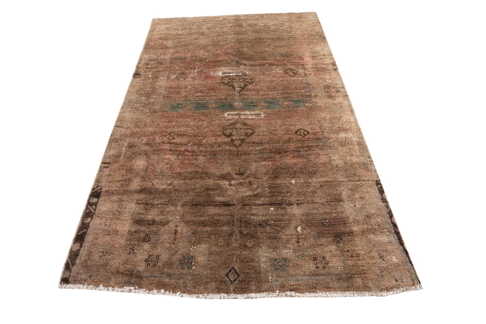 4' 10 x 8' 3 Hand Knotted Ultra Vintage Persian Wool Rug