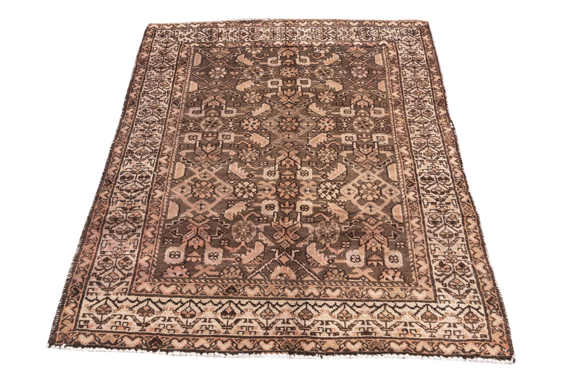 3' 10 x 5' 2 Hand Knotted Ultra Vintage Persian Wool Rug