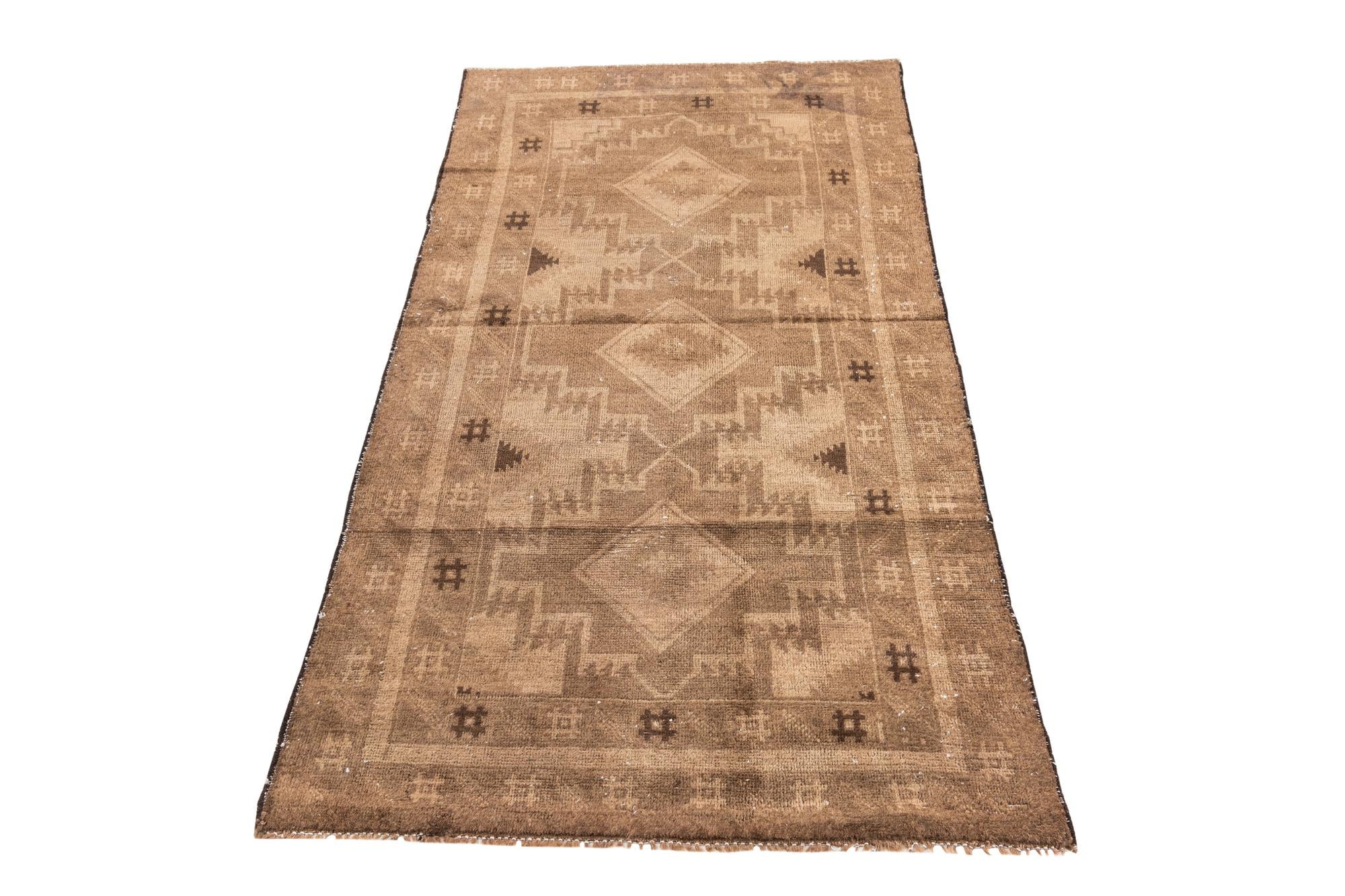 3' 5 x 6' 6 Hand Knotted Ultra Vintage Persian Wool Rug