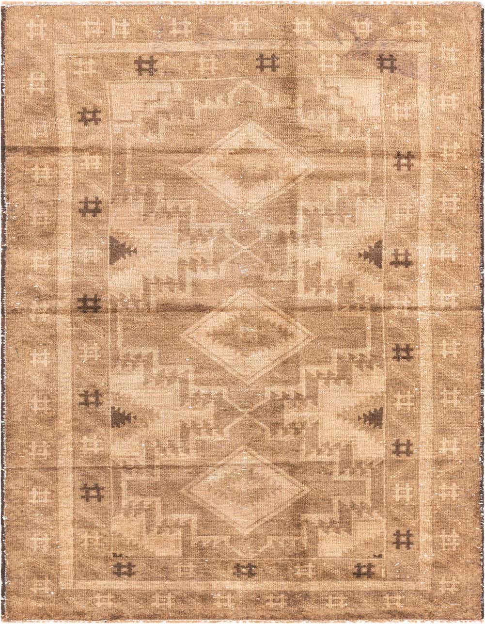 Primary image 3' 5 x 6' 6  Hand Knotted Ultra Vintage Persian Wool Rug