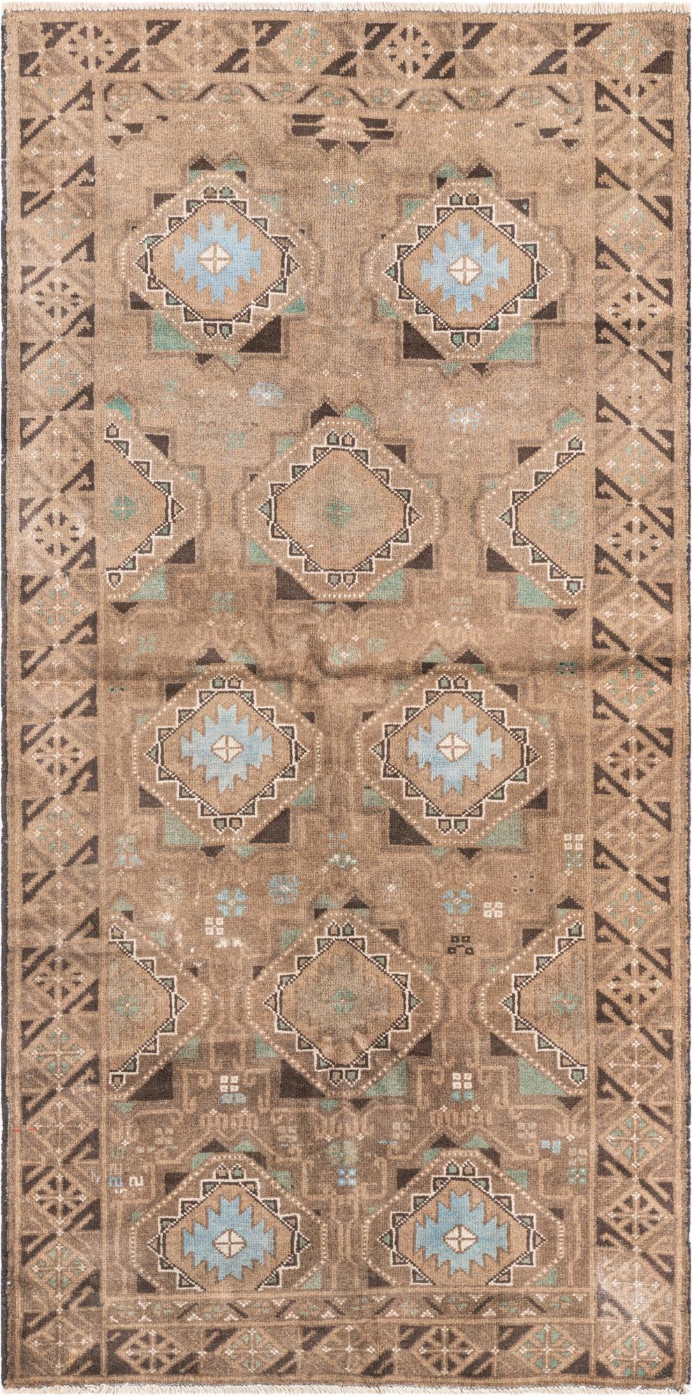 3' 4 x 6' 9 Hand Knotted Ultra Vintage Persian Wool Rug
