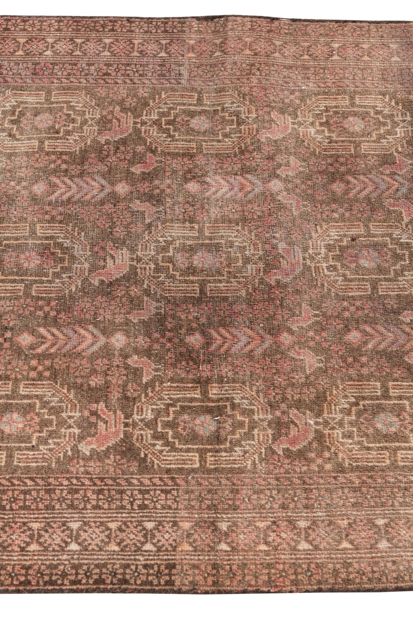 3' 2 x 5' 6 Hand Knotted Ultra Vintage Persian Wool Rug