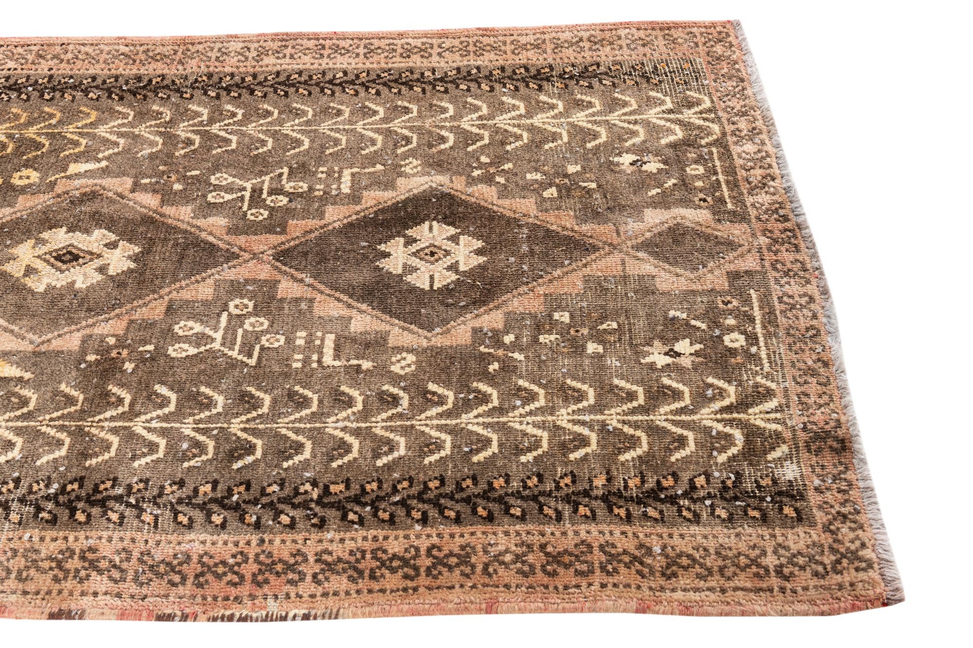 4' x 6' 6 Hand Knotted Ultra Vintage Persian Wool Rug