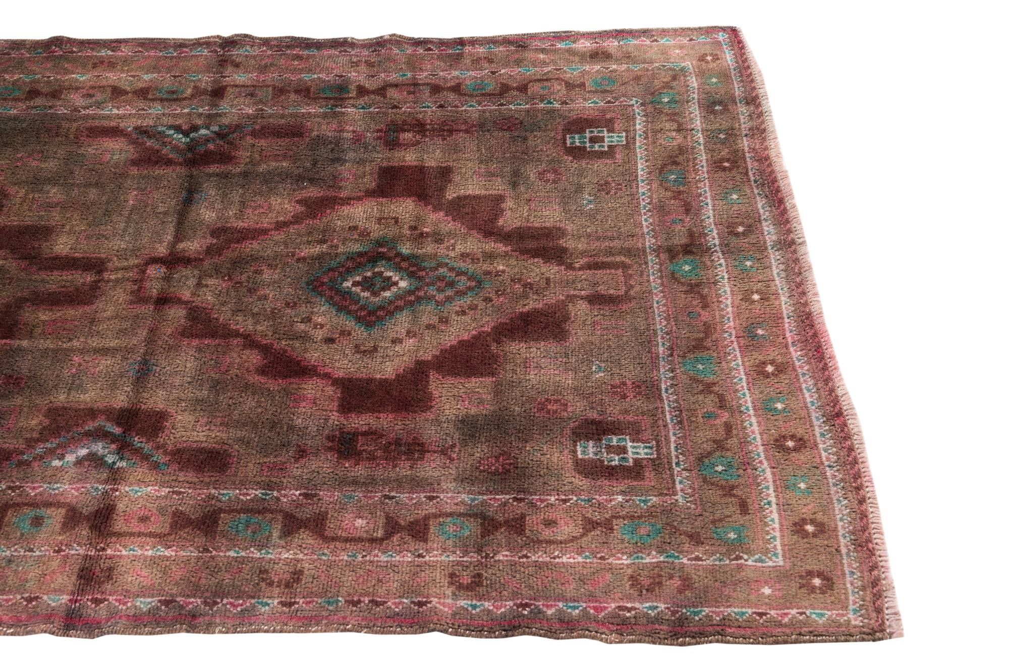 3' 6 x 5' 7 Hand Knotted Ultra Vintage Persian Wool Rug