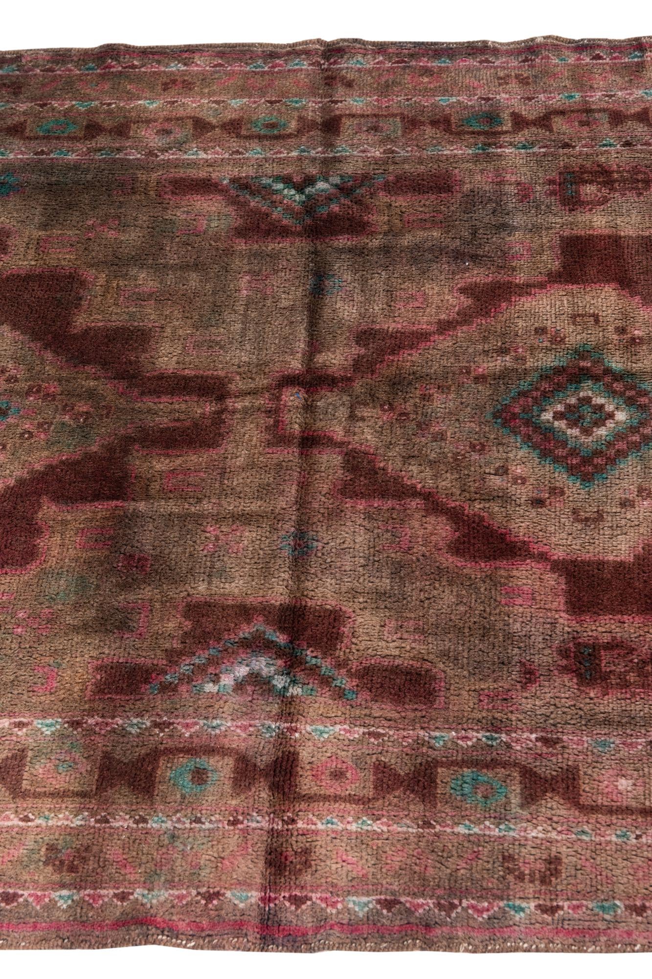 3' 6 x 5' 7 Hand Knotted Ultra Vintage Persian Wool Rug