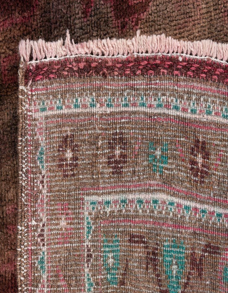 Detail image of 3' 6 x 5' 7  Hand Knotted Ultra Vintage Persian Wool Rug