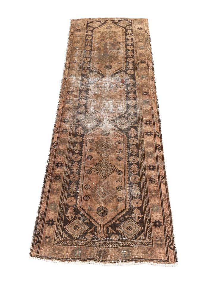 Detail image of 3' 4 x 6'  Hand Knotted Ultra Vintage Persian Wool Rug