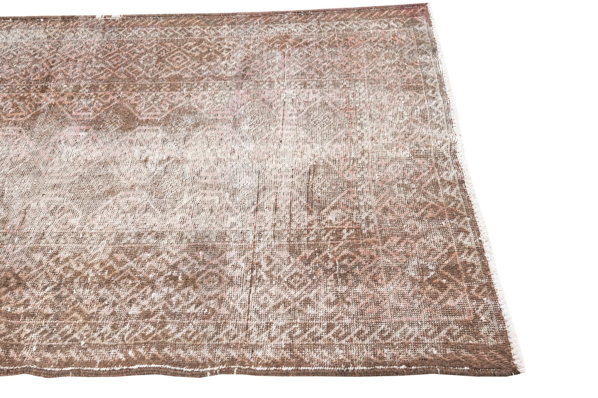 4' x 6' 9 Hand Knotted Ultra Vintage Persian Wool Rug