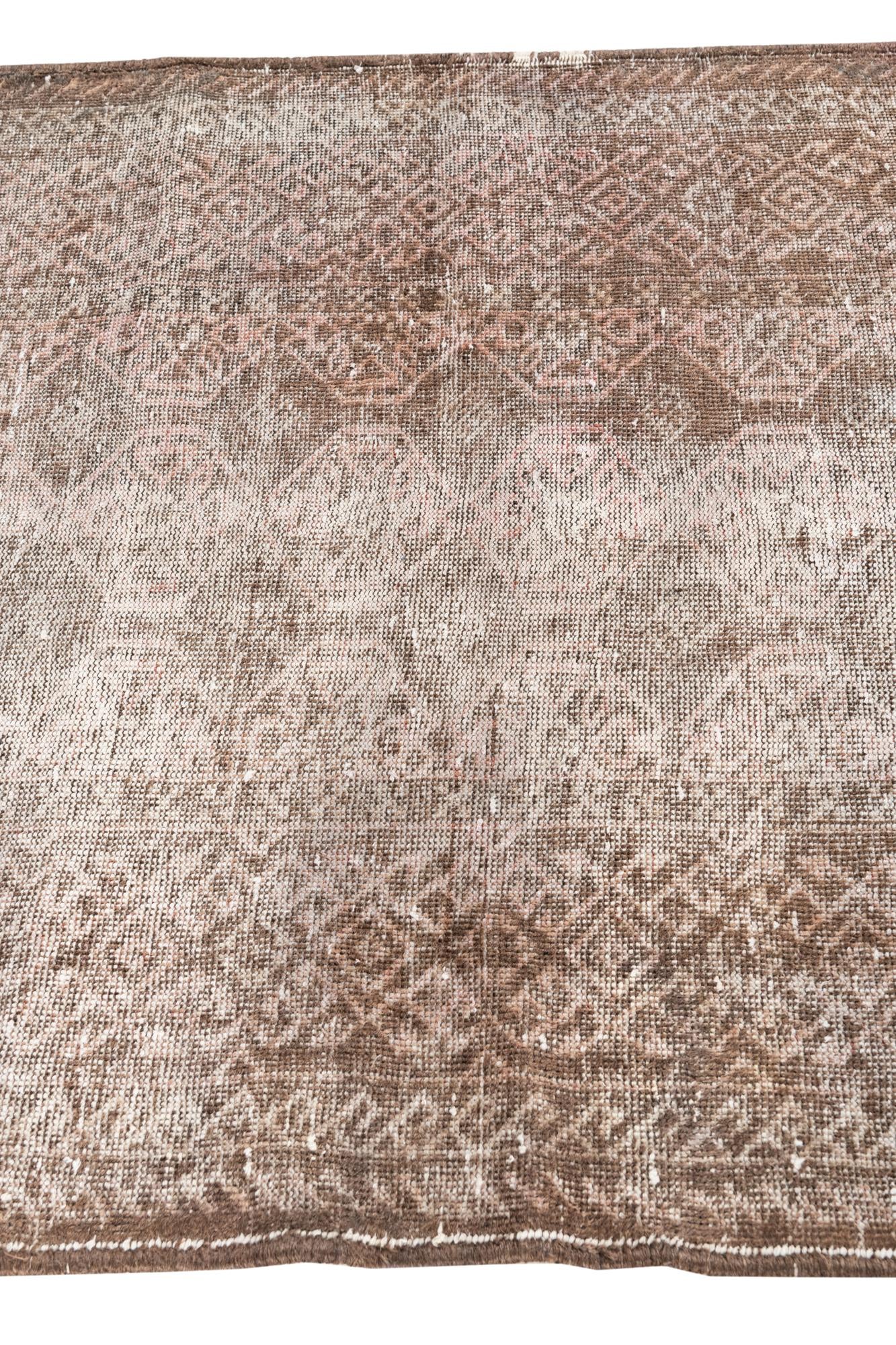 4' x 6' 9 Hand Knotted Ultra Vintage Persian Wool Rug