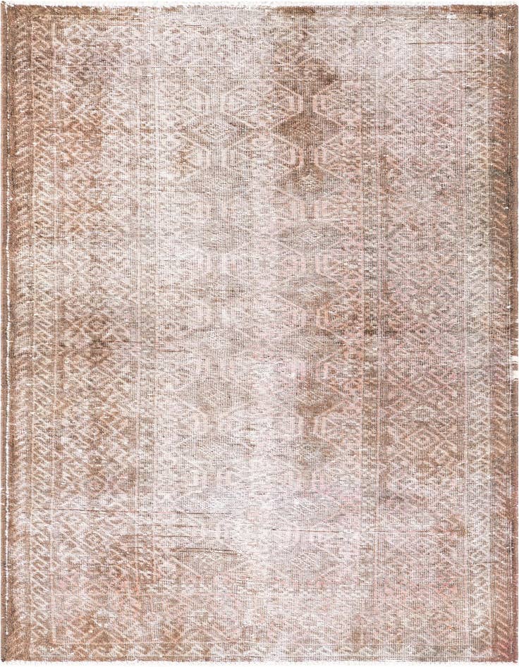 Detail image of 4' x 6' 9 Hand Knotted Ultra Vintage Persian Wool Rug
