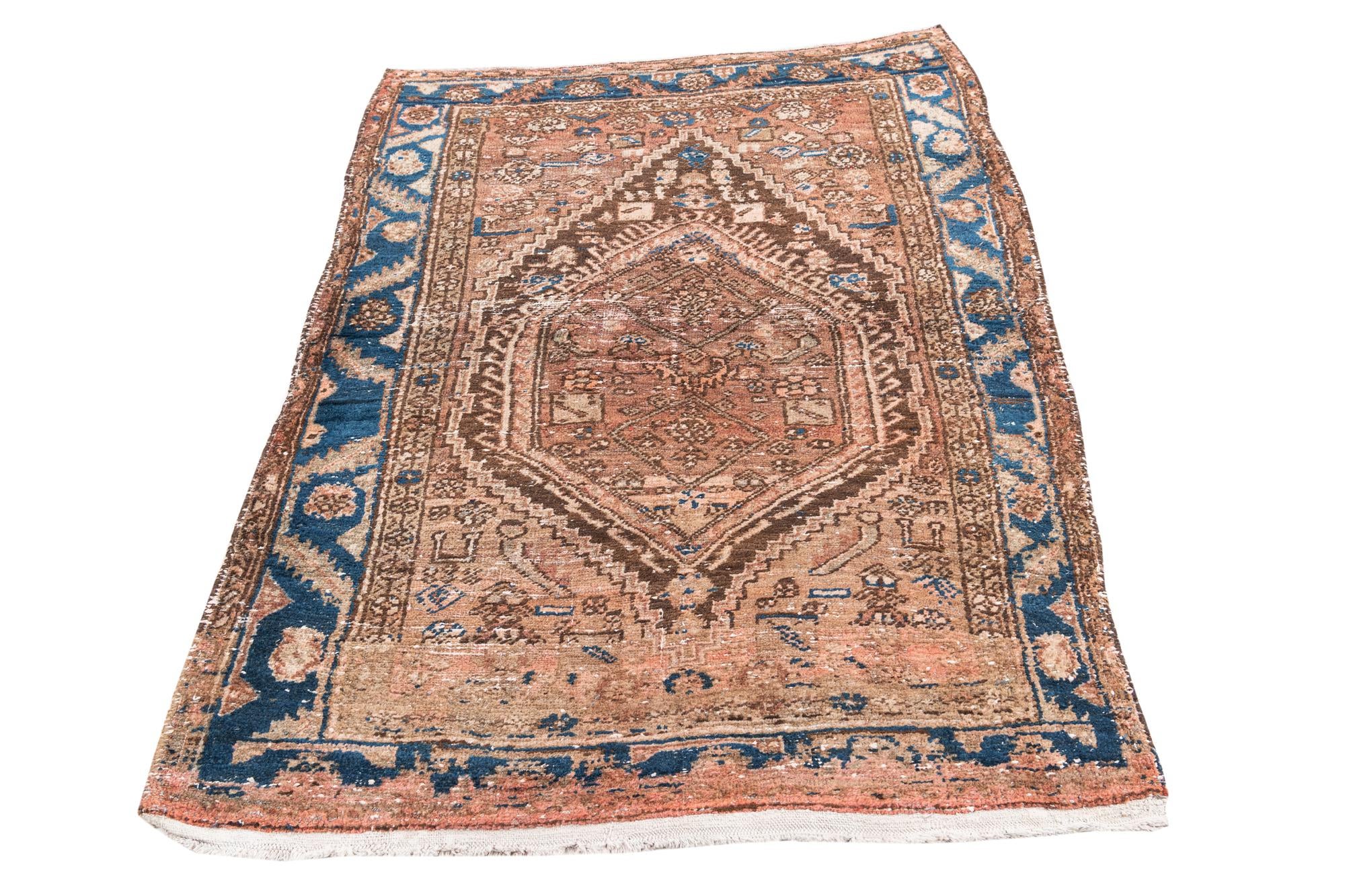 3' 8 x 5' 2 Hand Knotted Ultra Vintage Persian Wool Rug