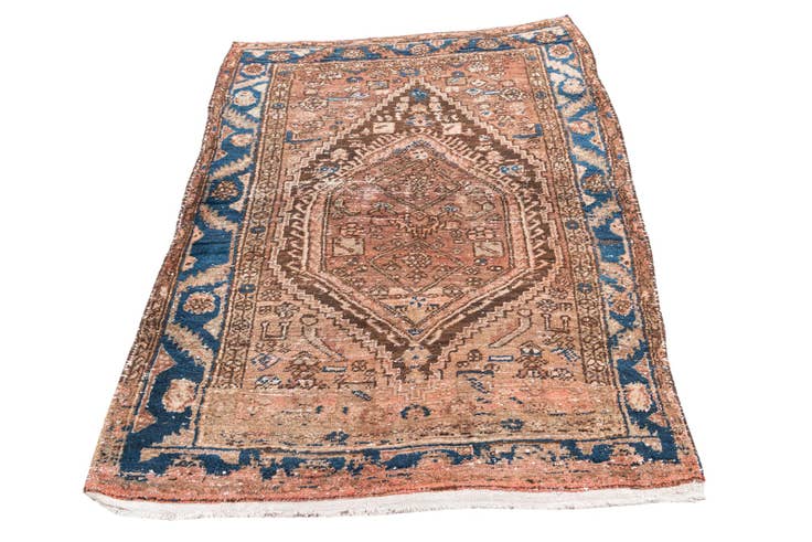 Detail image of 3' 8 x 5' 2 Hand Knotted Ultra Vintage Persian Wool Rug