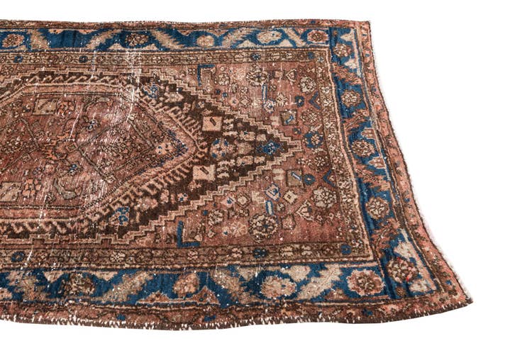 Detail image of 3' 8 x 5' 2 Hand Knotted Ultra Vintage Persian Wool Rug