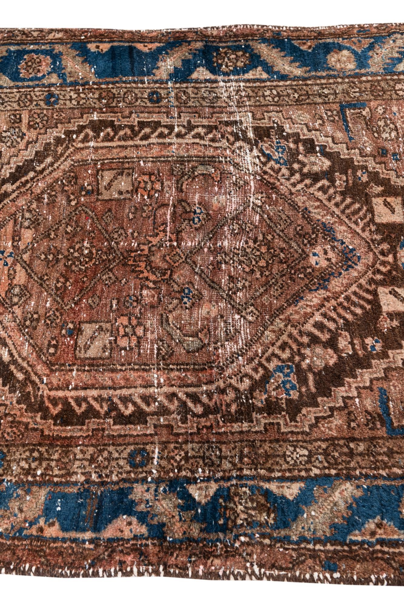 3' 8 x 5' 2 Hand Knotted Ultra Vintage Persian Wool Rug