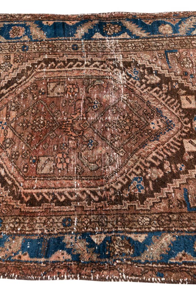 Detail image of 3' 8 x 5' 2 Hand Knotted Ultra Vintage Persian Wool Rug