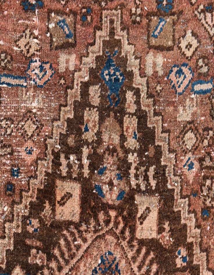 Detail image of 3' 8 x 5' 2  Hand Knotted Ultra Vintage Persian Wool Rug