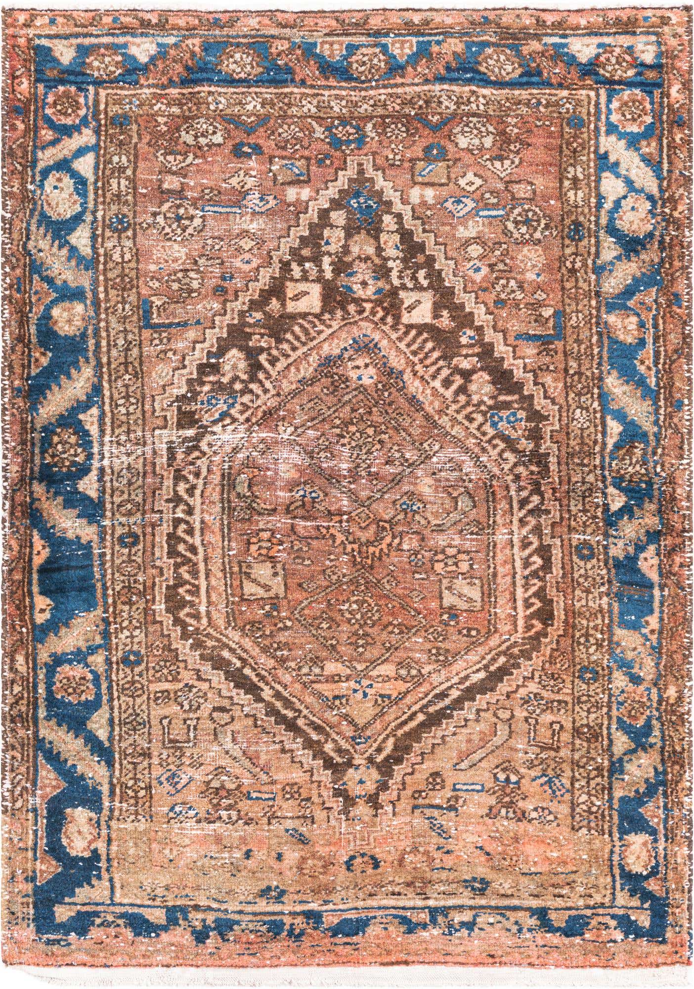 3' 8 x 5' 2 Hand Knotted Ultra Vintage Persian Wool Rug