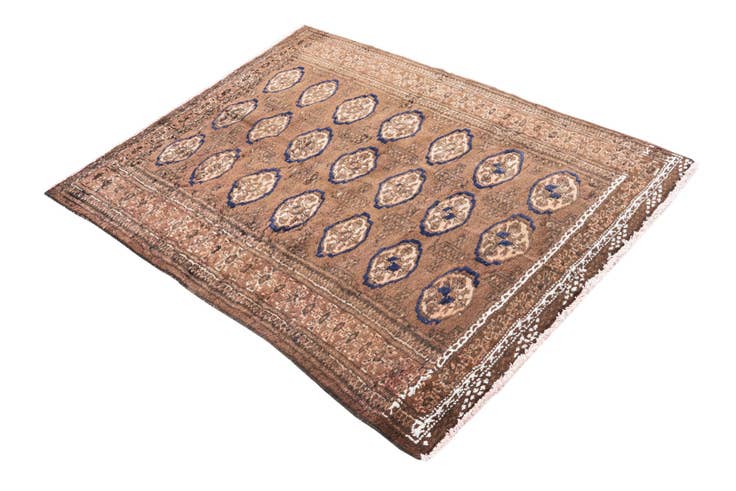 Detail image of 3' 8 x 4' 8 Hand Knotted Ultra Vintage Persian Wool Rug