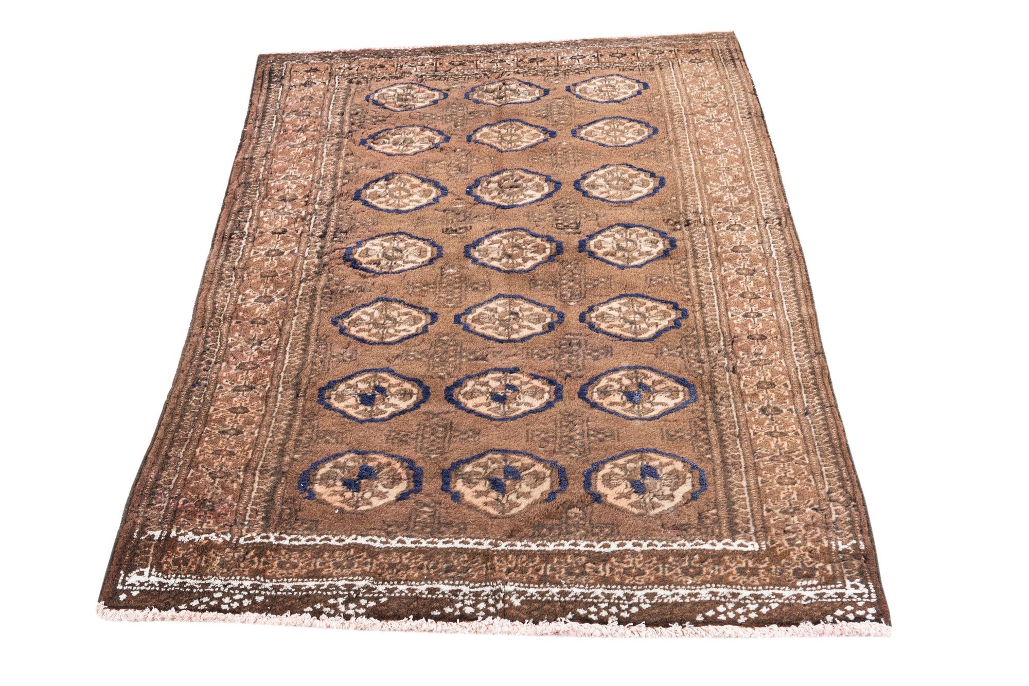 3' 8 x 4' 8 Hand Knotted Ultra Vintage Persian Wool Rug
