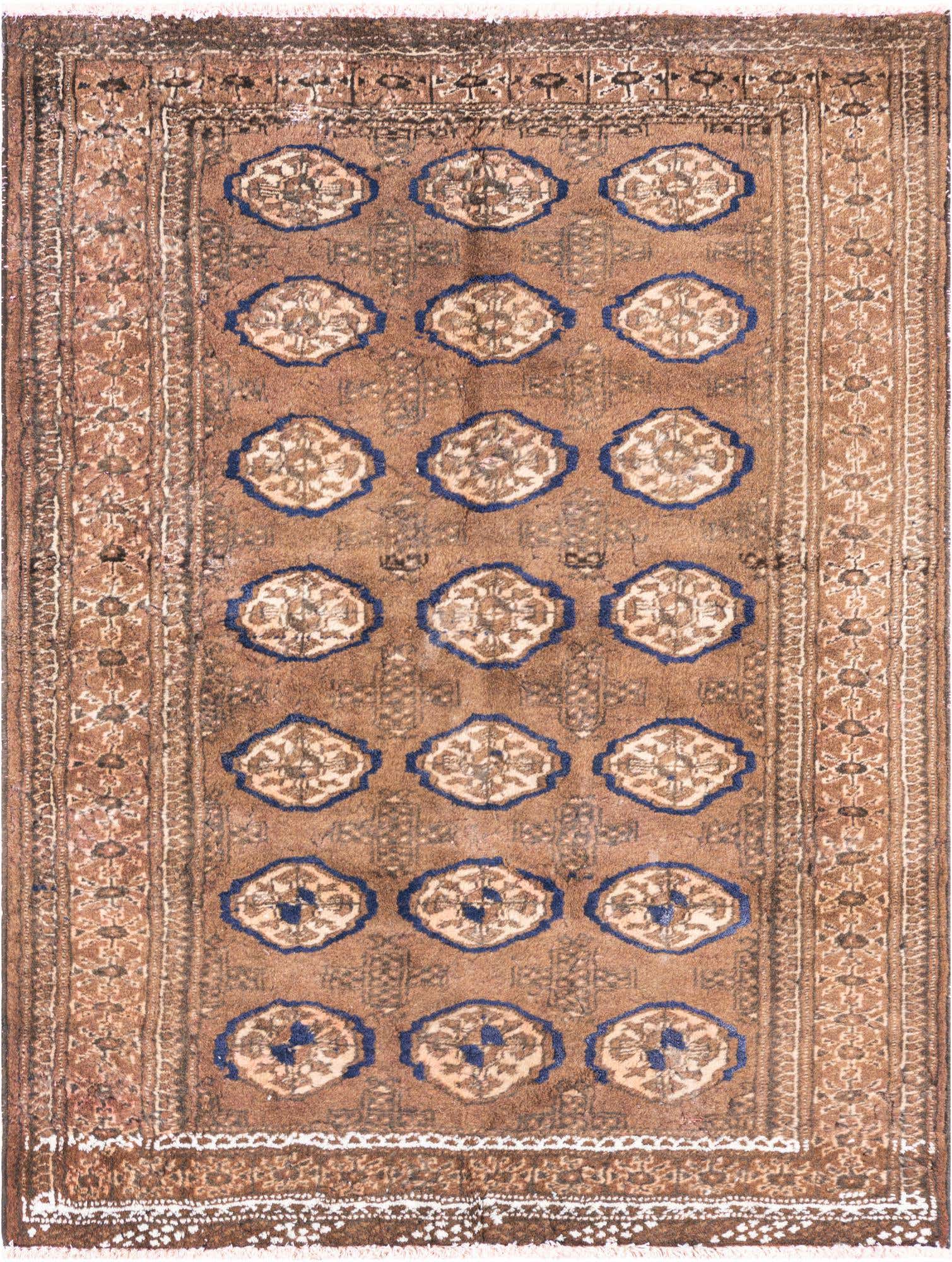 3' 8 x 4' 8 Hand Knotted Ultra Vintage Persian Wool Rug