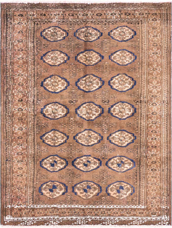 3' 8 x 4' 8 Hand Knotted Ultra Vintage Persian Wool Rug