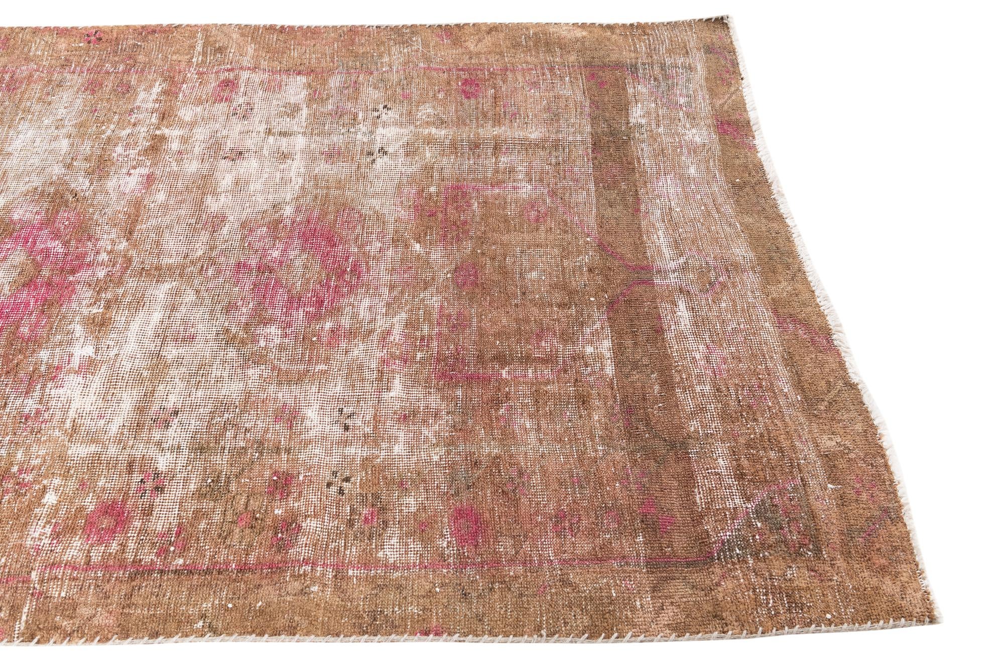 4' 4 x 6' 8 Hand Knotted Ultra Vintage Persian Wool Rug
