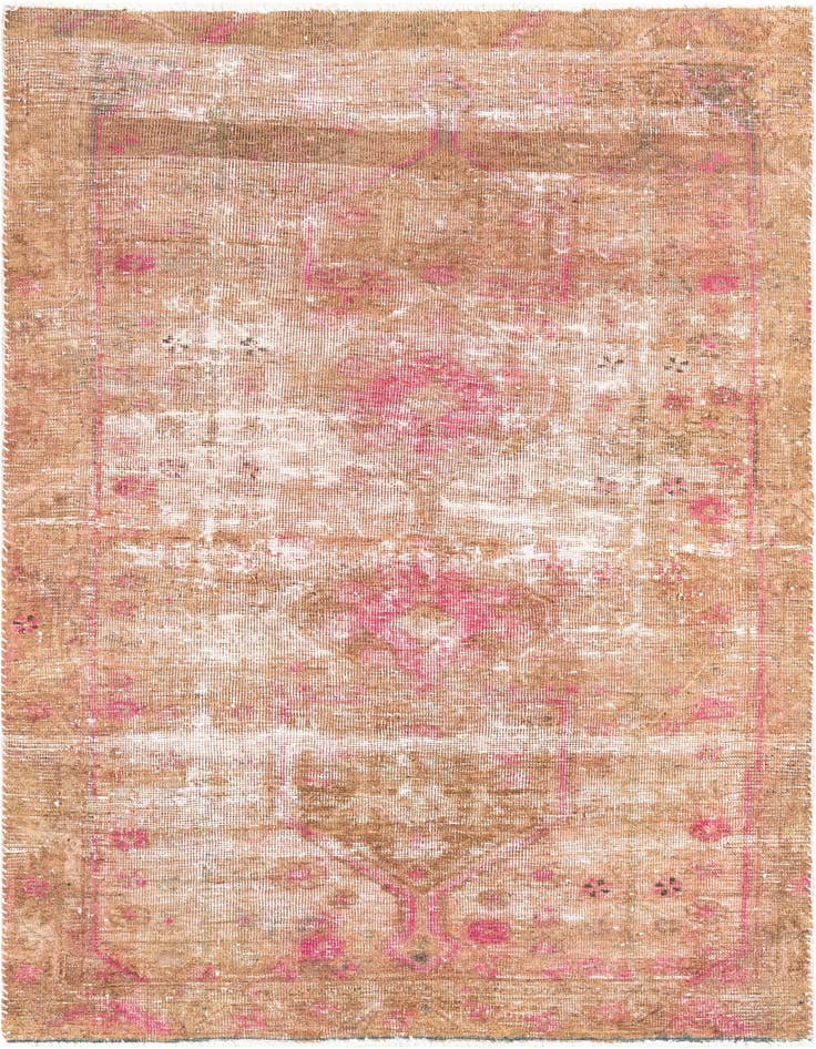 Detail image of 4' 4 x 6' 8 Hand Knotted Ultra Vintage Persian Wool Rug