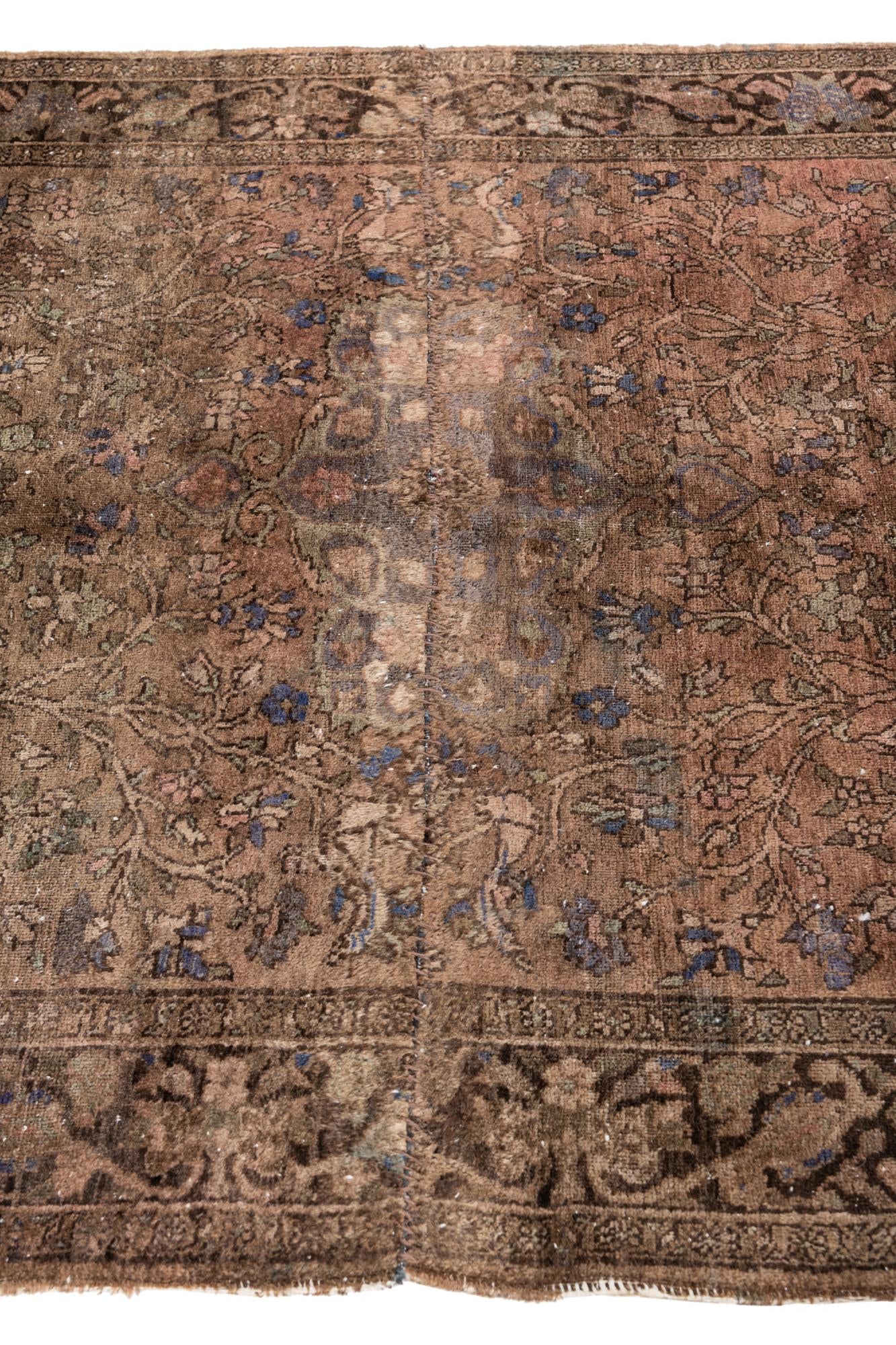 4' 3 x 6' Hand Knotted Ultra Vintage Persian Wool Rug