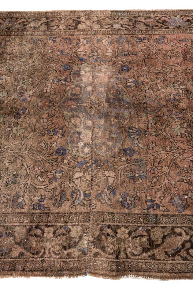 Detail image of 4' 3 x 6' Hand Knotted Ultra Vintage Persian Wool Rug