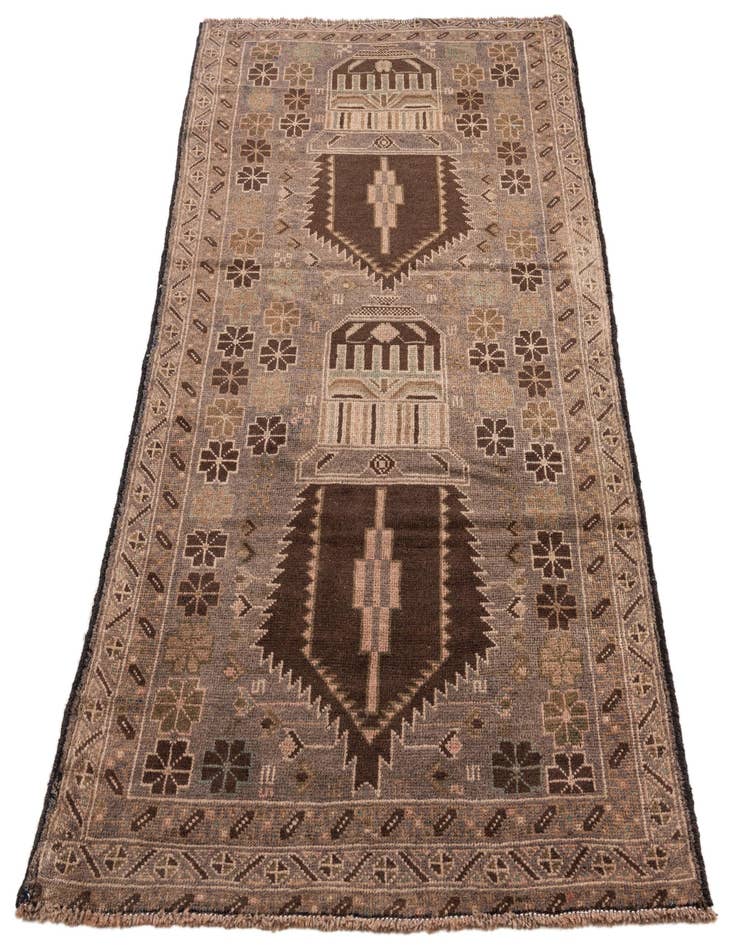 Detail image of 3' 3 x 6' 3  Hand Knotted Ultra Vintage Persian Wool Rug